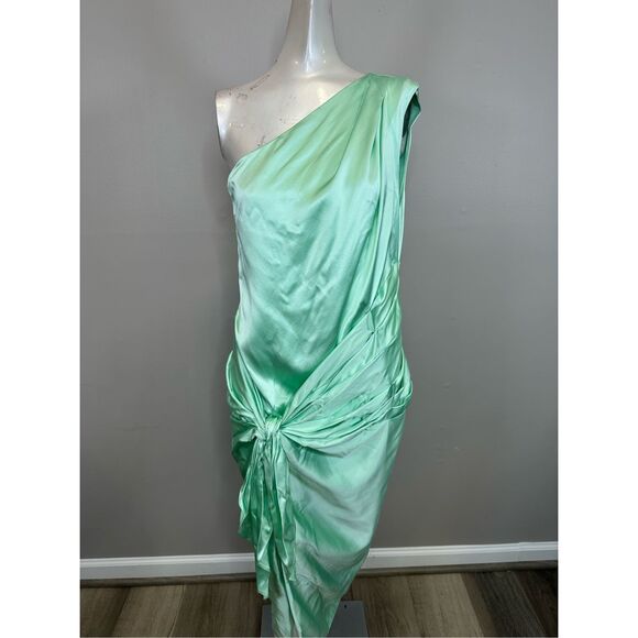 Alejandra Alonso Rojas Knotted Charmeuse Knee-Length Dress Size US8 $1495 - Picture 6 of 10